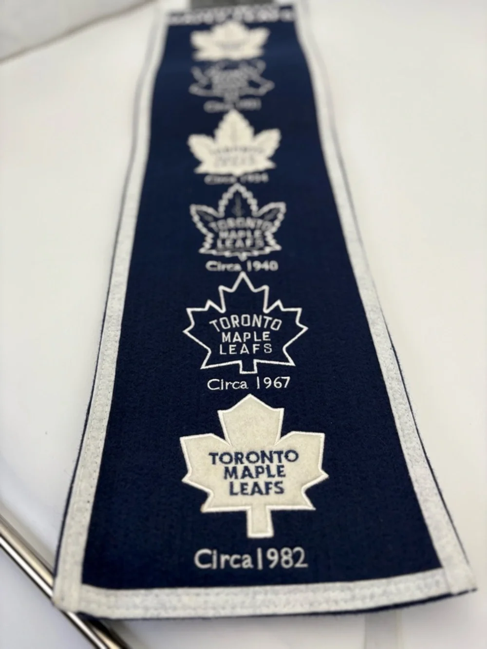 NHL Toronto Maple Leafs Wool Blend Logo Banner - Navy & White